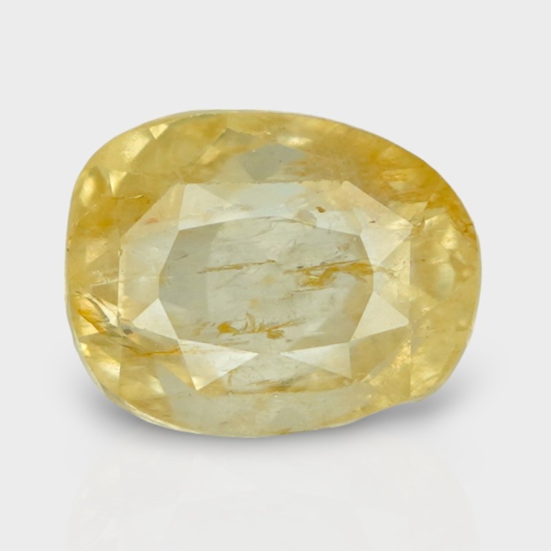 5.81 Cts. Natural Yellow Sapphire Faceted Cushion Loose Gemstone