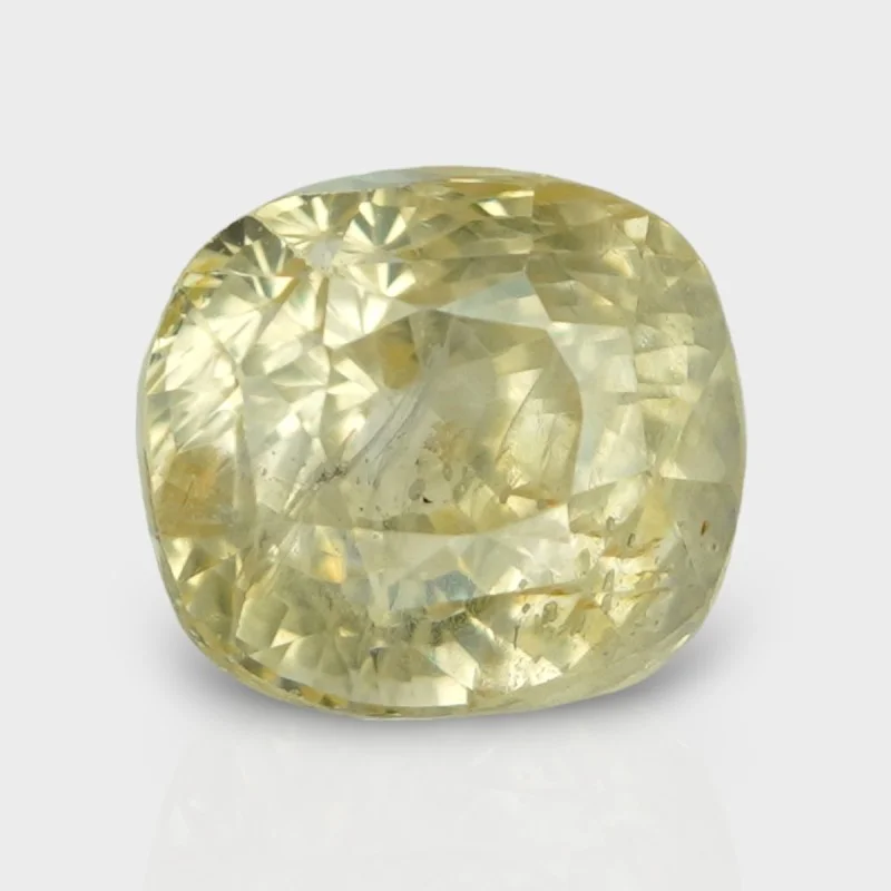 5.82 Cts. Natural Yellow Sapphire Faceted Cushion Loose Gemstone