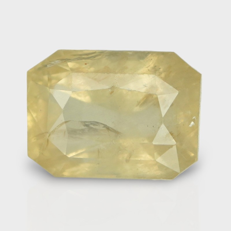 9.02 Cts. Natural Yellow Sapphire Step Cut Octagon Loose Gemstone