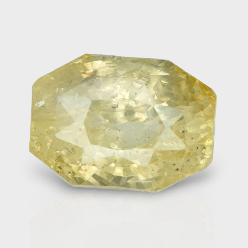 8.81 Cts. Natural Yellow Sapphire Step Cut Octagon Loose Gemstone