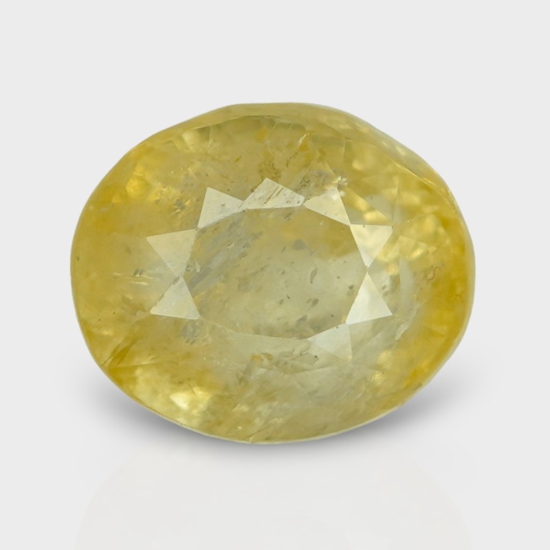 8.3 Cts. Natural Yellow Sapphire Faceted Oval Loose Gemstone