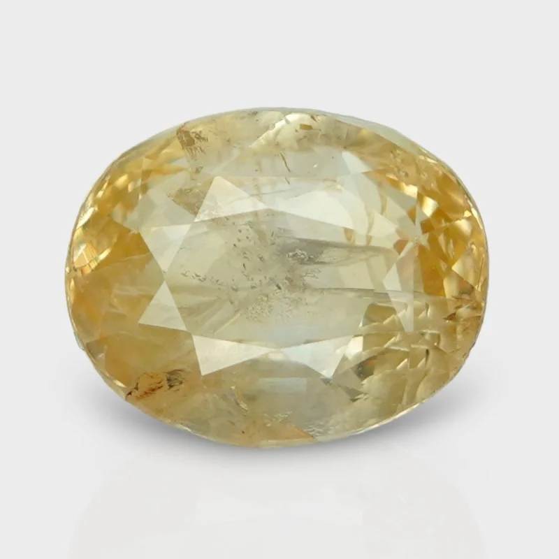 5.64 Cts. Natural Yellow Sapphire Faceted Oval Loose Gemstone