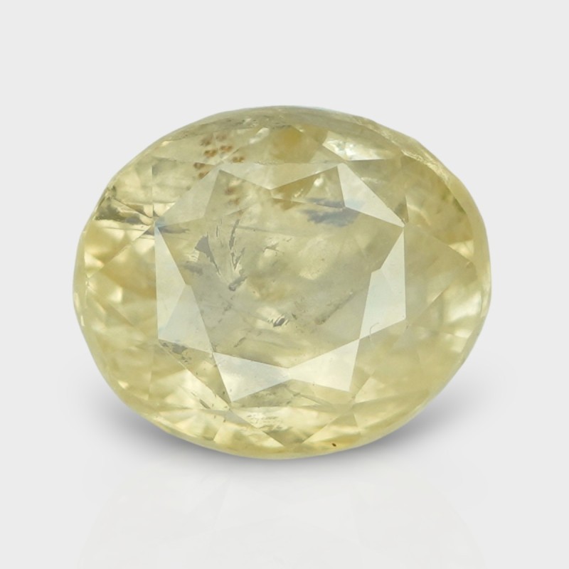 7.8 Cts. Natural Yellow Sapphire Faceted Oval Loose Gemstone