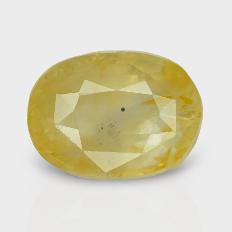 7.89 Cts. Natural Yellow Sapphire Faceted Oval Loose Gemstone