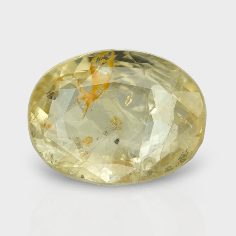 7.21 Cts. Natural Yellow Sapphire Faceted Oval Loose Gemstone