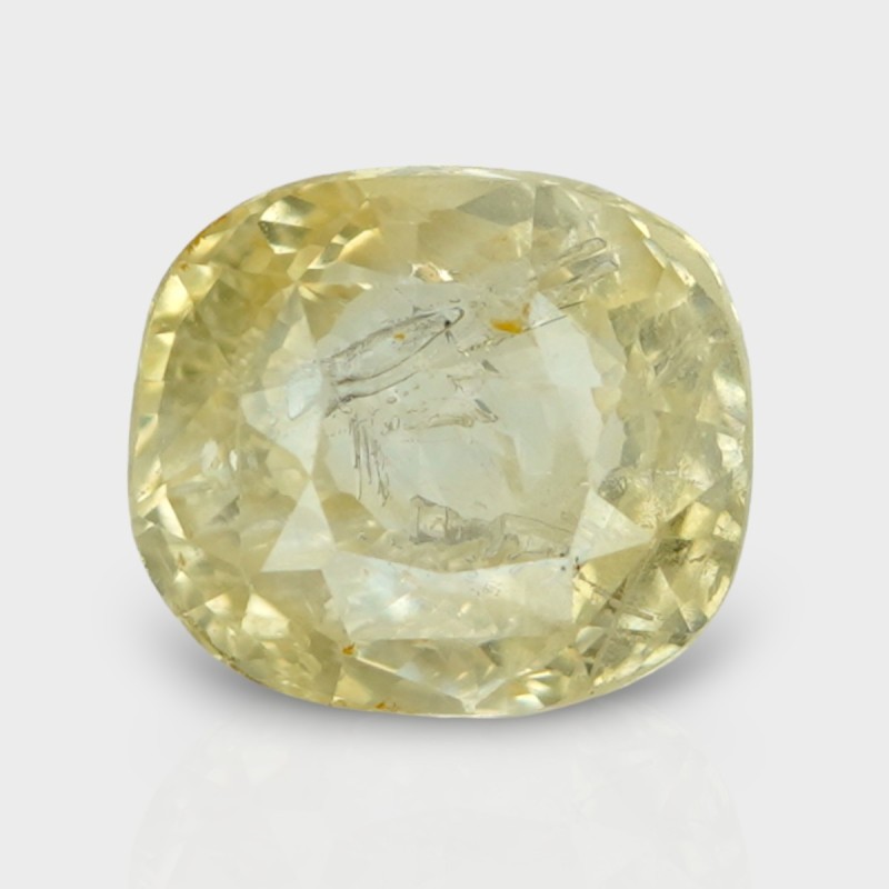 5.5 Cts. Natural Yellow Sapphire Faceted Square Cushion  Loose Gemstone