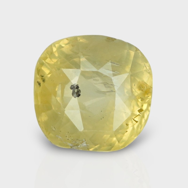 4.88 Cts. Natural Yellow Sapphire Faceted Square Cushion  Loose Gemstone