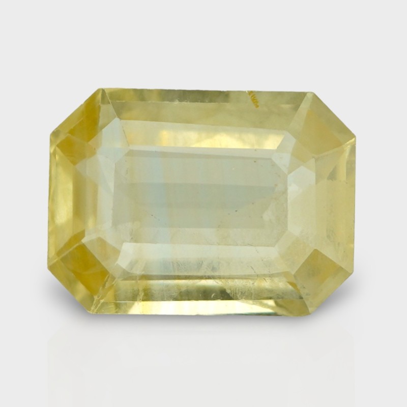 7.74 Cts. Natural Yellow Sapphire Step Cut Octagon Loose Gemstone