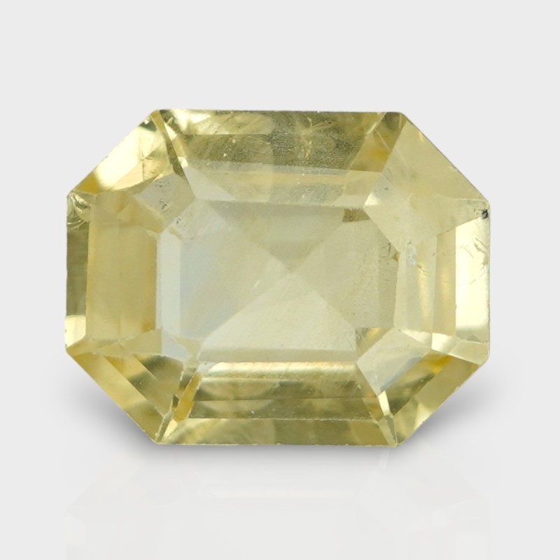 4.99 Cts. Natural Yellow Sapphire Step Cut Octagon Loose Gemstone