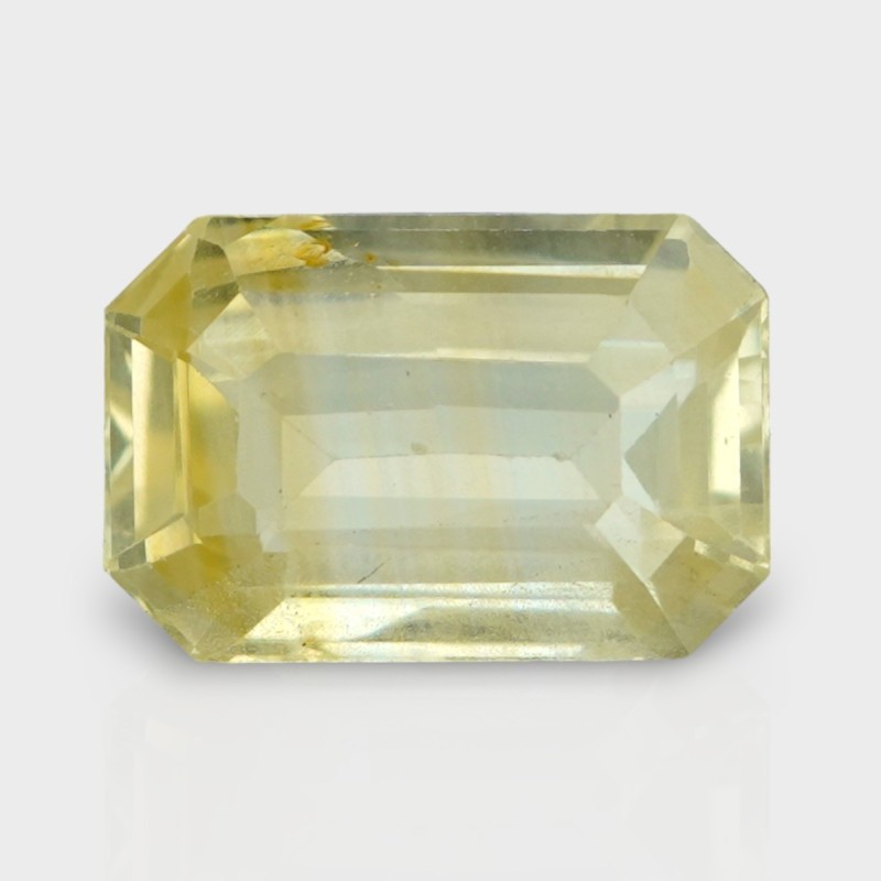 5.94 Cts. Natural Yellow Sapphire Step Cut Octagon Loose Gemstone