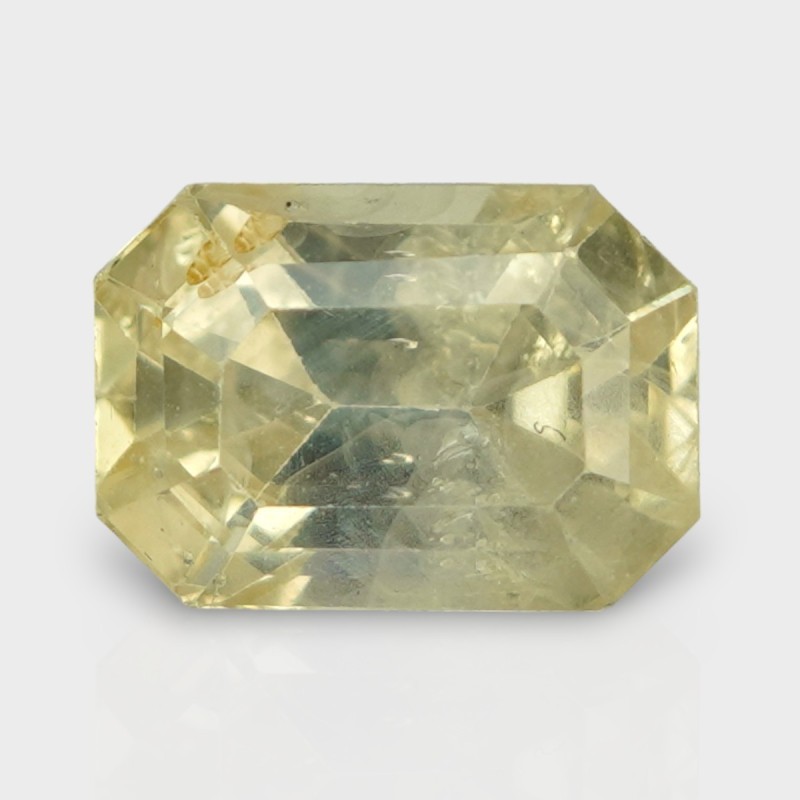 5.67 Cts. Natural Yellow Sapphire Step Cut Octagon Loose Gemstone