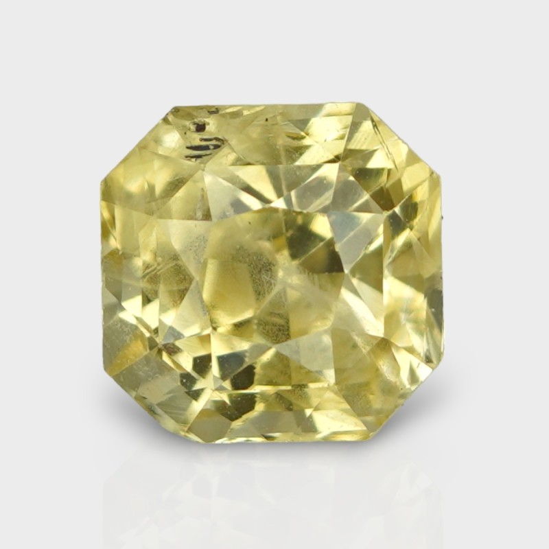 5.63 Cts. Natural Yellow Sapphire Step Cut Octagon Loose Gemstone