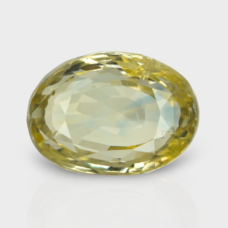 5.03 Cts. Natural Yellow Sapphire Faceted Oval Loose Gemstone