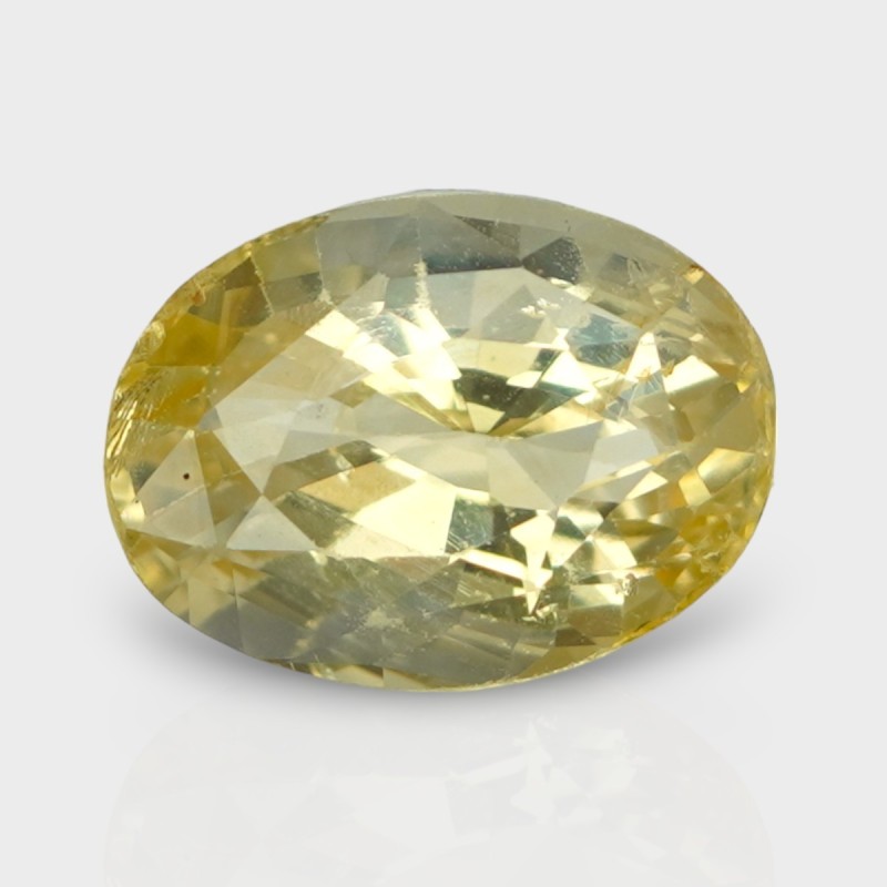 5.01 Cts. Natural Yellow Sapphire Faceted Oval Loose Gemstone