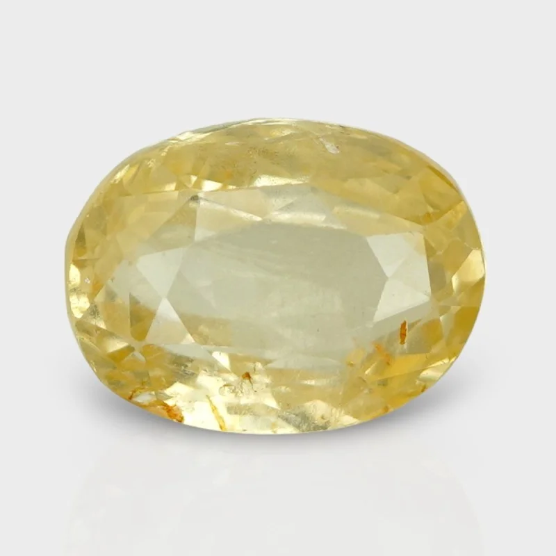 6.04 Cts. Natural Yellow Sapphire Faceted Cushion Loose Gemstone