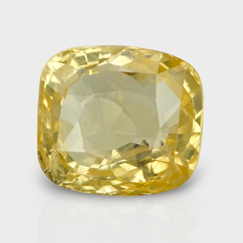 6.1 Cts. Natural Yellow Sapphire Faceted Cushion Loose Gemstone