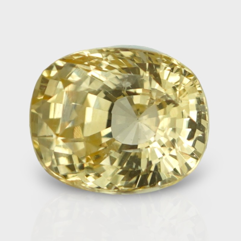 5.06 Cts. Natural Yellow Sapphire Faceted Cushion Loose Gemstone