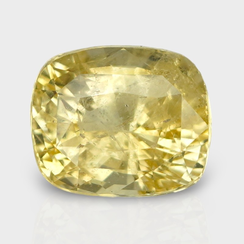 4.7 Cts. Natural Yellow Sapphire Faceted Cushion Loose Gemstone