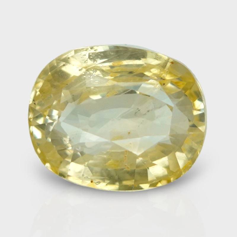 6.3 Cts. Natural Yellow Sapphire Faceted Cushion Loose Gemstone