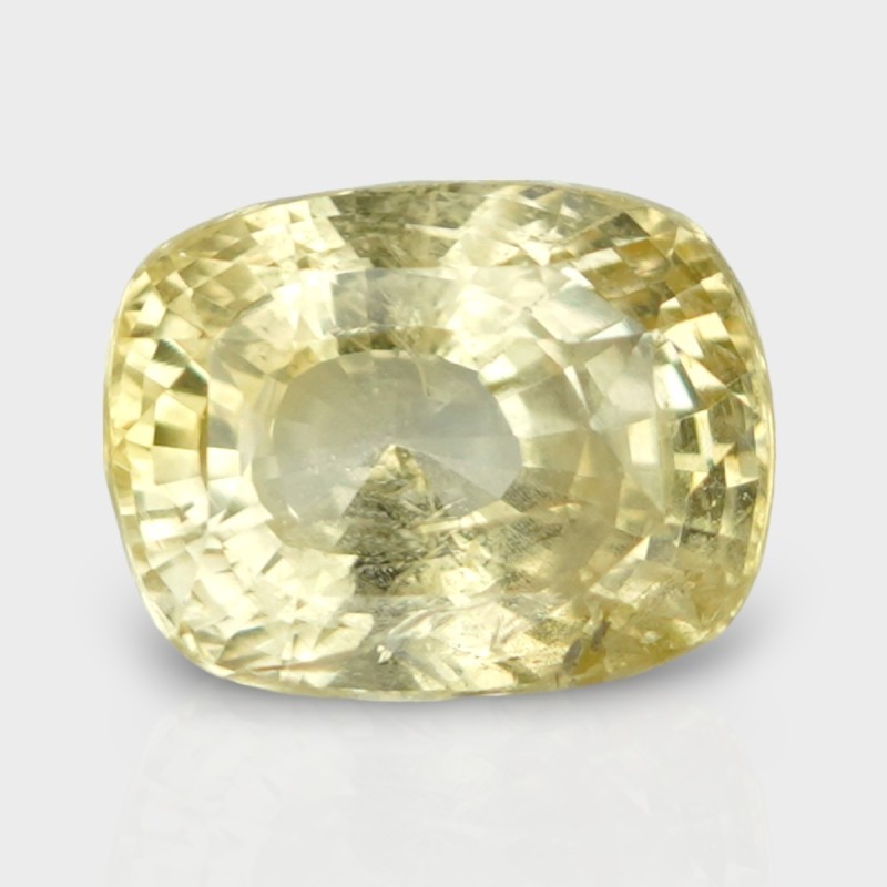 6.09 Cts. Natural Yellow Sapphire Faceted Cushion Loose Gemstone