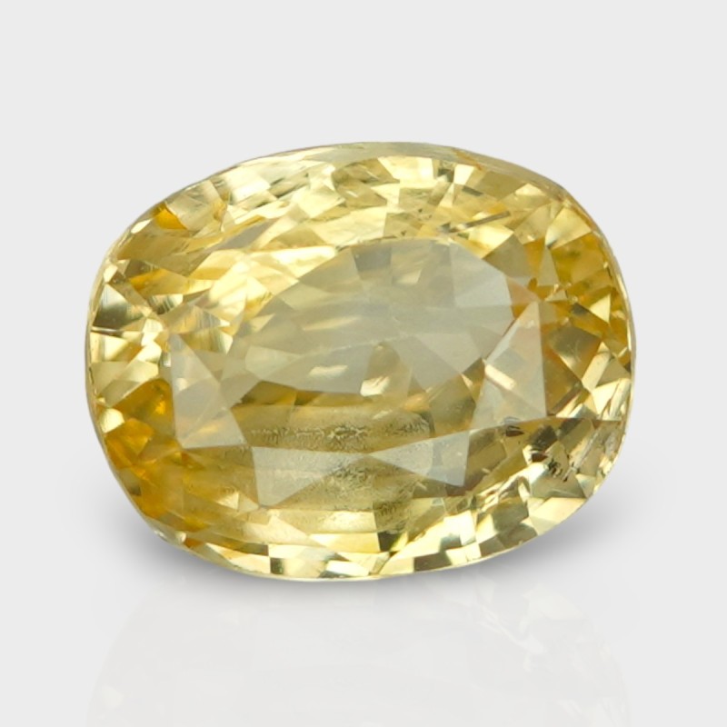 4.1 Cts. Natural Yellow Sapphire Faceted Cushion Loose Gemstone