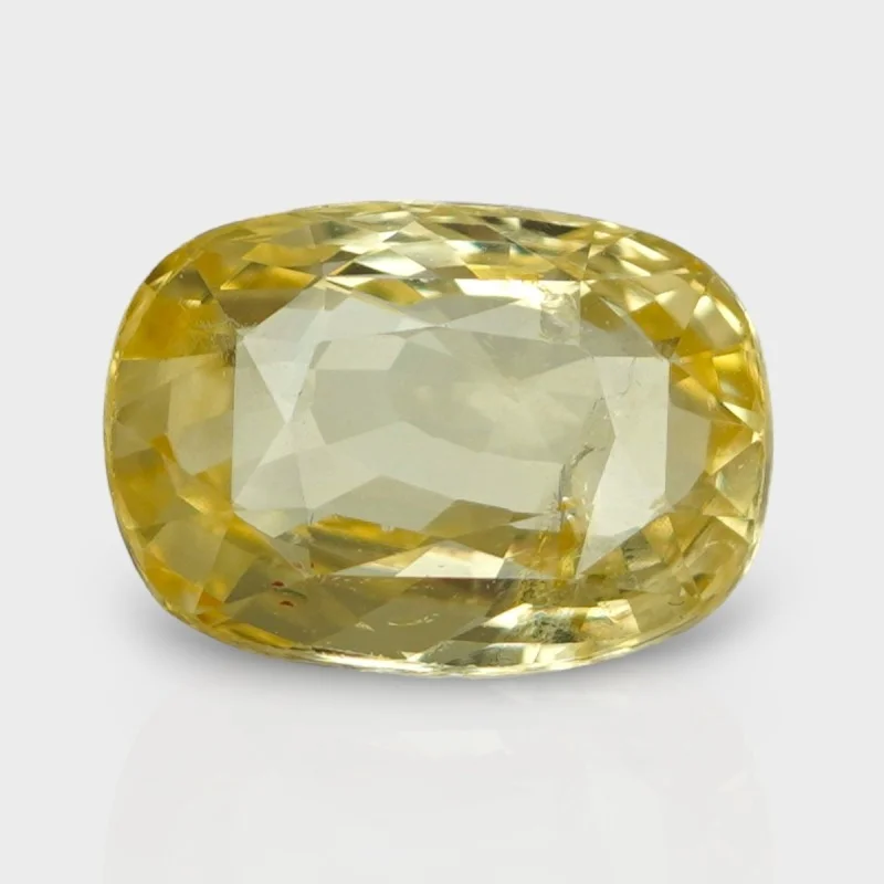 5.32 Cts. Natural Yellow Sapphire Faceted Cushion Loose Gemstone