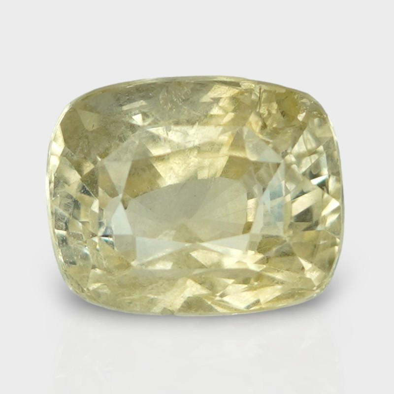 5.58 Cts. Natural Yellow Sapphire Faceted Cushion Loose Gemstone