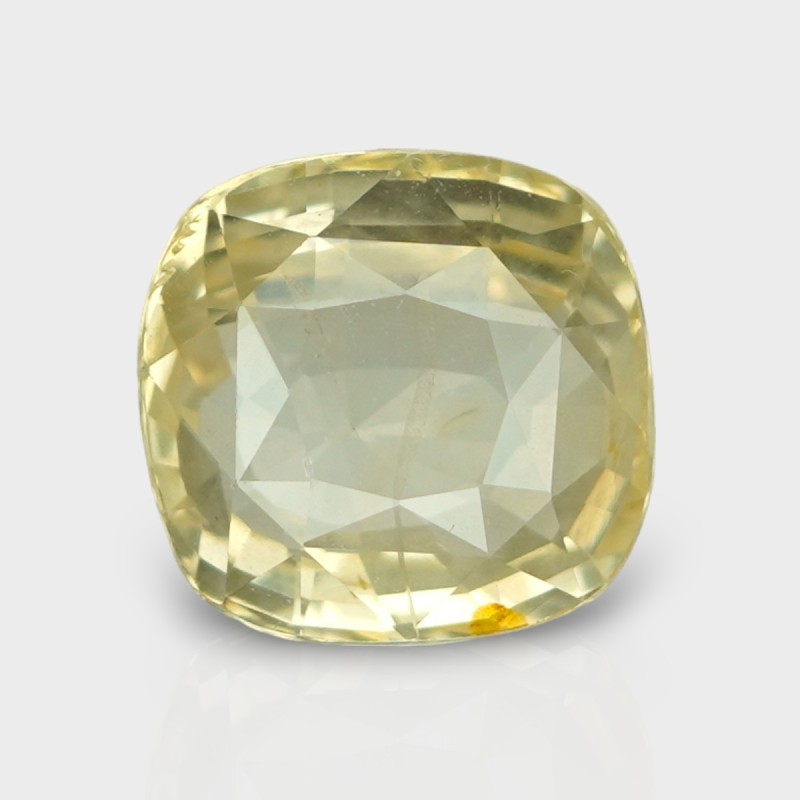 4.81 Cts. Natural Yellow Sapphire Faceted Square Cushion  Loose Gemstone