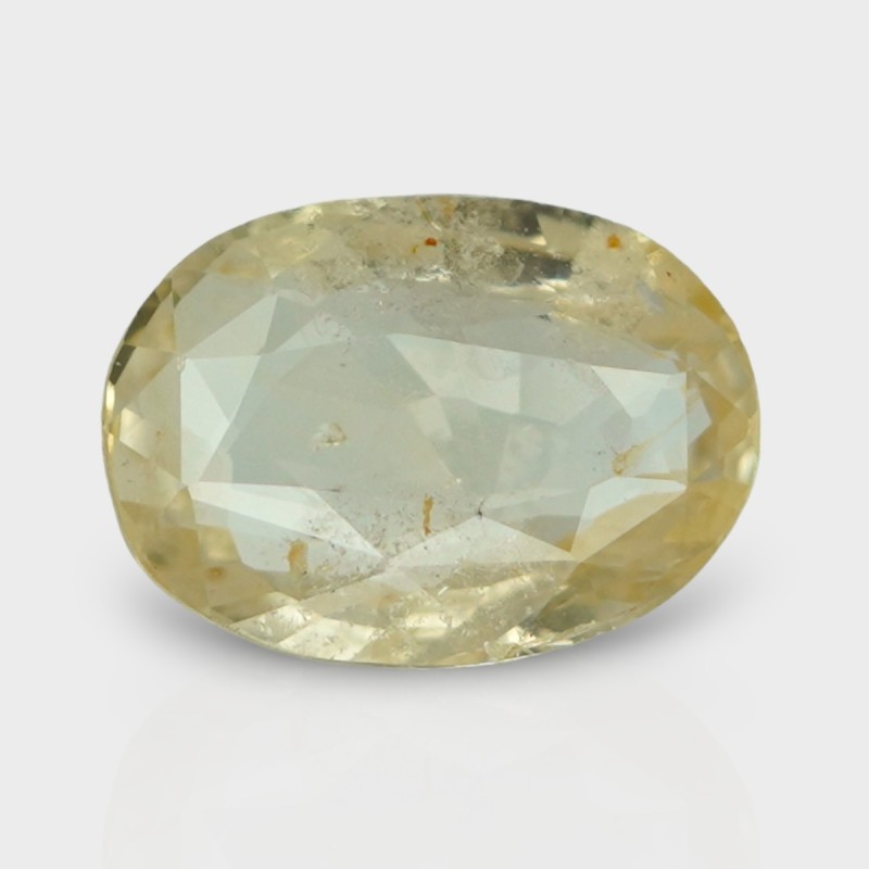 4.13 Cts. Natural Yellow Sapphire Faceted Oval Loose Gemstone