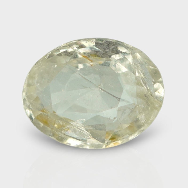 4.08 Cts. Natural Yellow Sapphire Faceted Oval Loose Gemstone