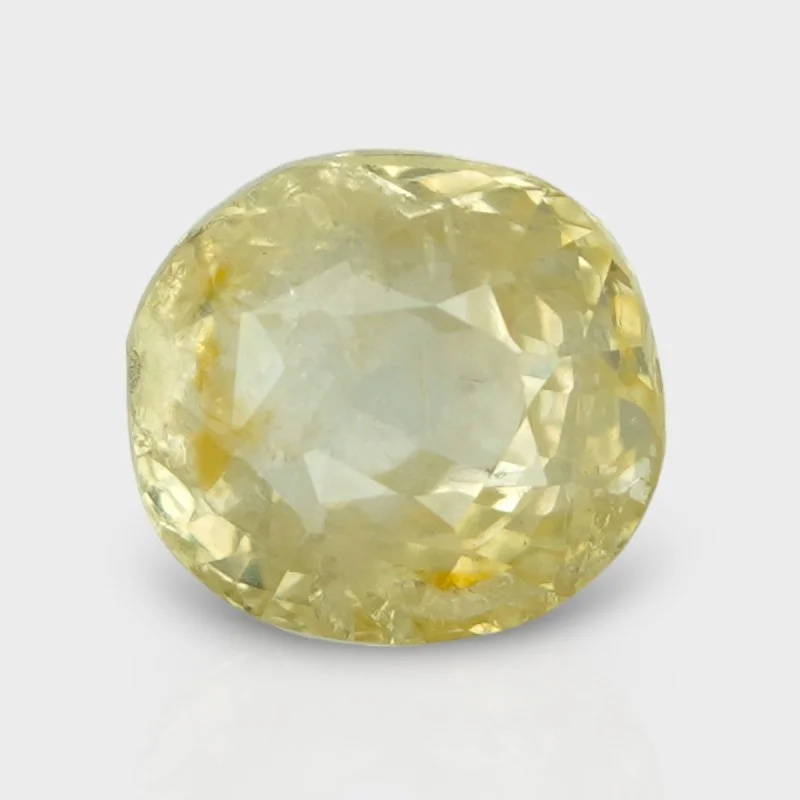 4.27 Cts. Natural Yellow Sapphire Faceted Cushion Loose Gemstone