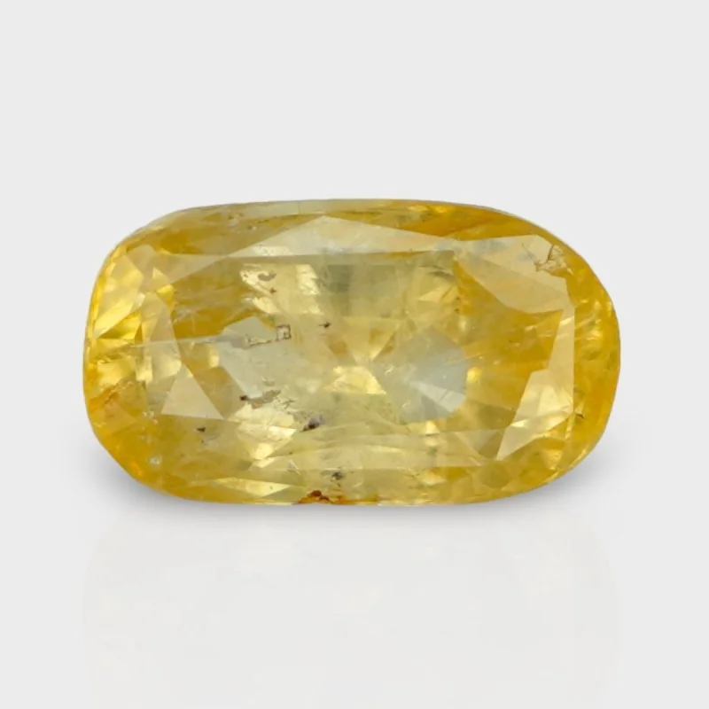 4.01 Cts. Natural Yellow Sapphire Faceted Cushion Loose Gemstone