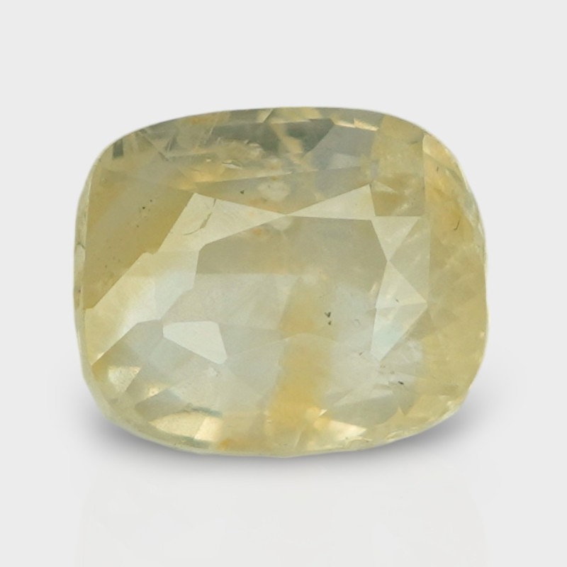 4 Cts. Natural Yellow Sapphire Faceted Cushion Loose Gemstone