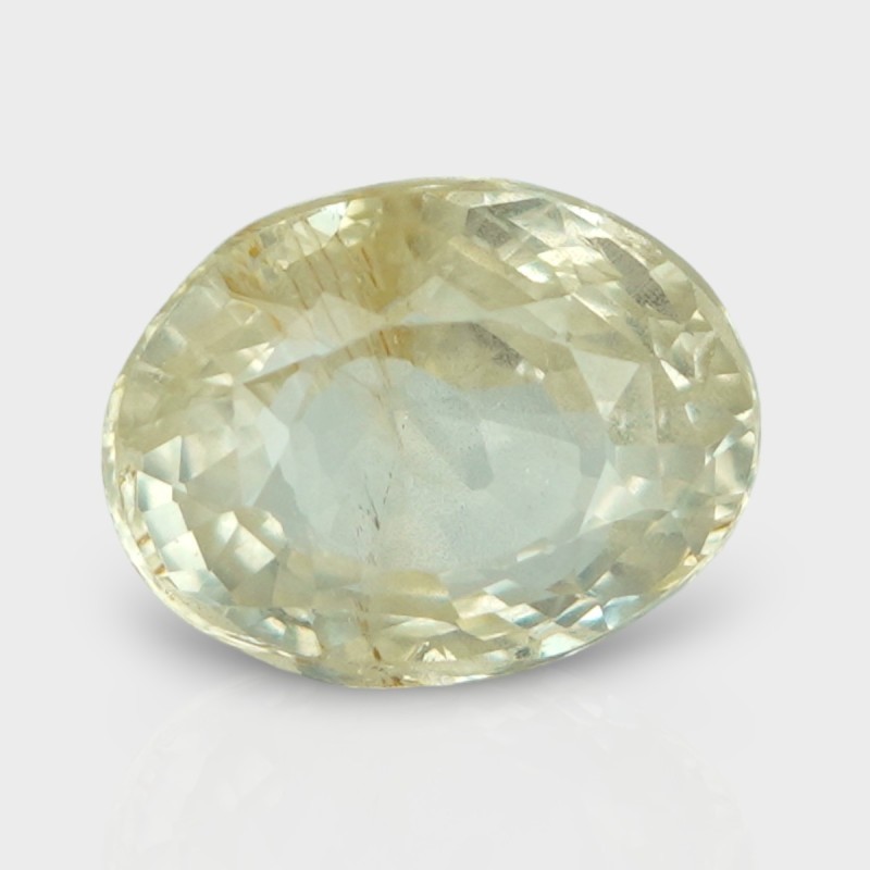 4.07 Cts. Natural Yellow Sapphire Faceted Oval Loose Gemstone