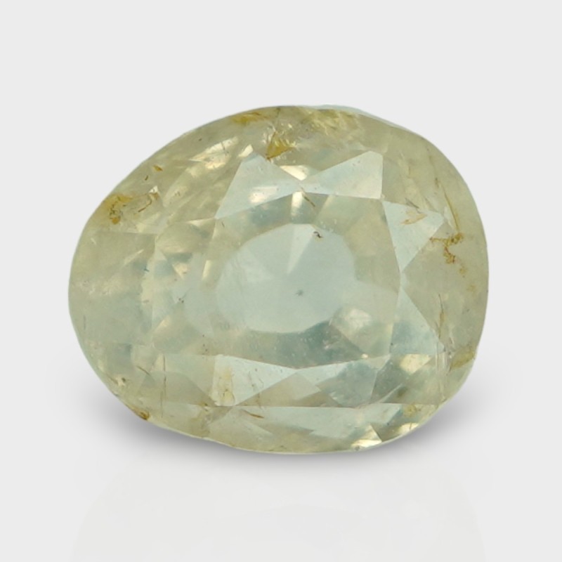 4.08 Cts. Natural Yellow Sapphire Faceted Cushion Loose Gemstone