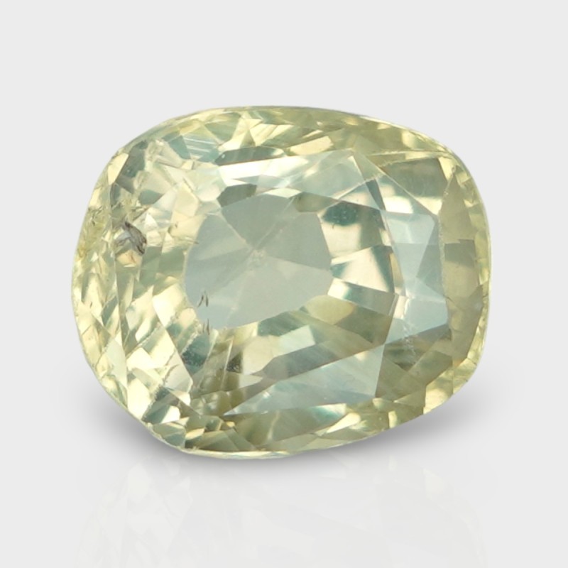 3.66 Cts. Natural Yellow Sapphire Faceted Cushion Loose Gemstone