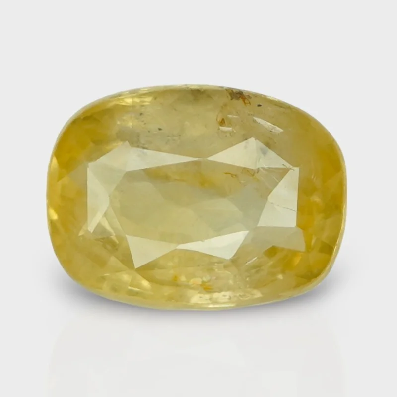 4.69 Cts. Natural Yellow Sapphire Faceted Cushion Loose Gemstone