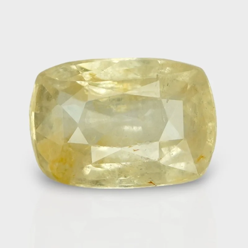 4.12 Cts. Natural Yellow Sapphire Faceted Cushion Loose Gemstone