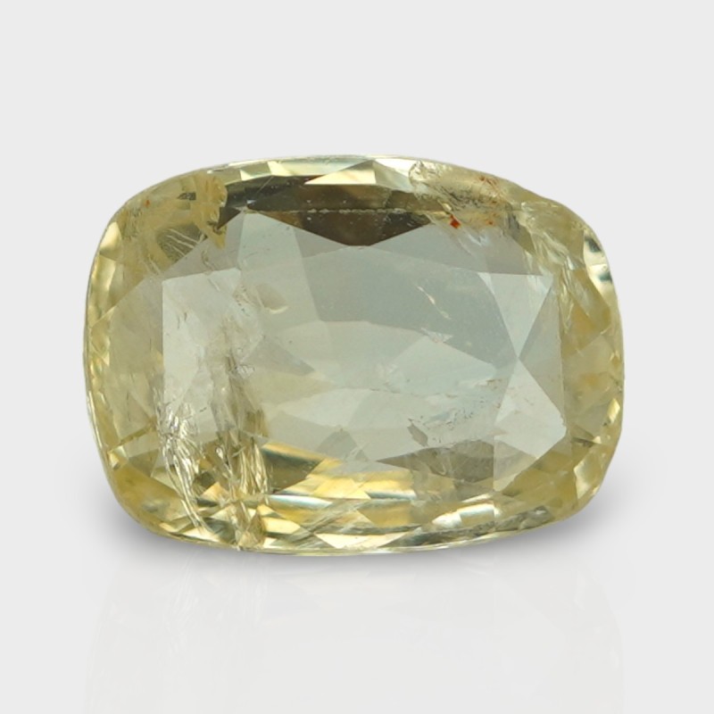 4.06 Cts. Natural Yellow Sapphire Faceted Cushion Loose Gemstone