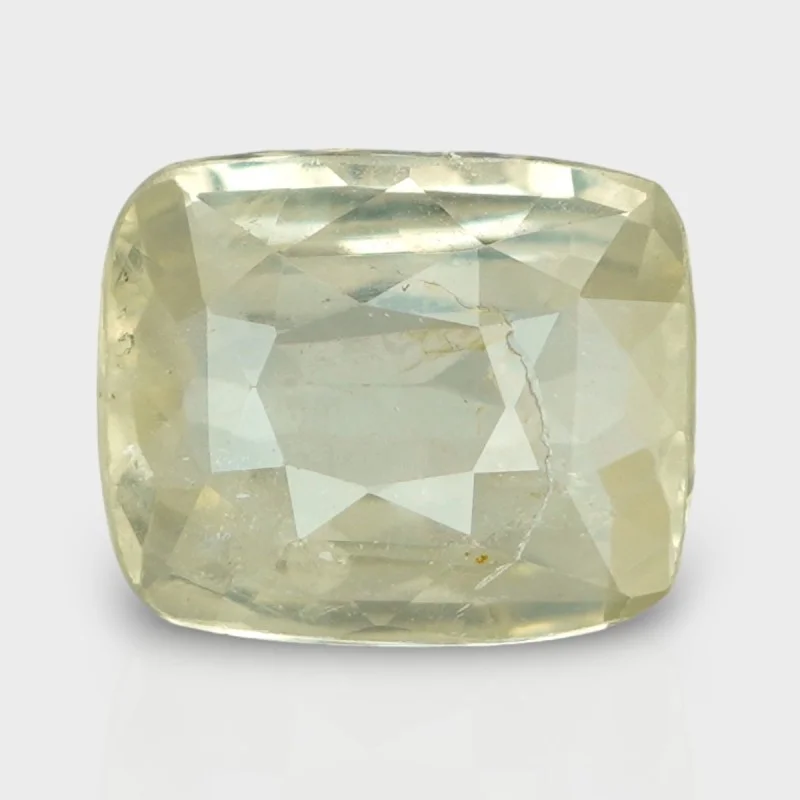 4.02 Cts. Natural Yellow Sapphire Faceted Cushion Loose Gemstone