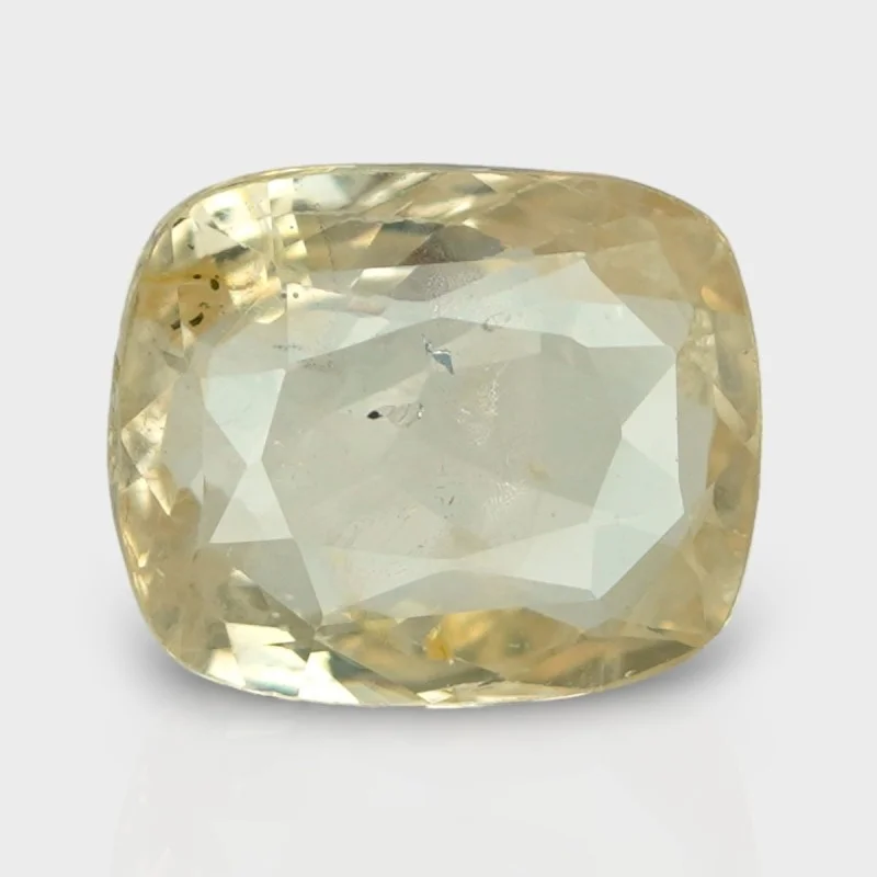 4.91 Cts. Natural Yellow Sapphire Faceted Cushion  Loose Gemstone