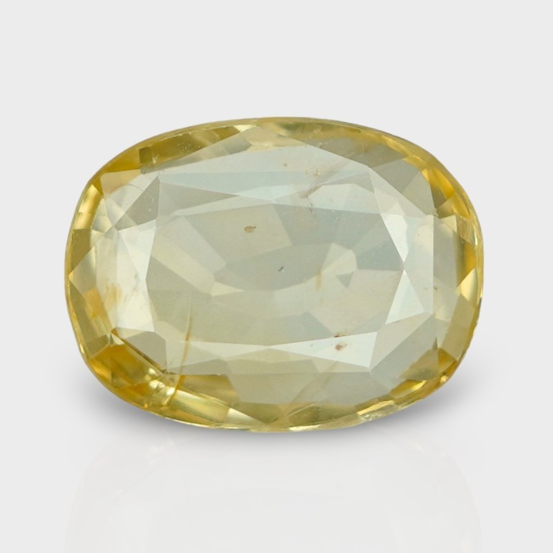 4.39 Cts. Natural Yellow Sapphire Faceted Cushion Loose Gemstone