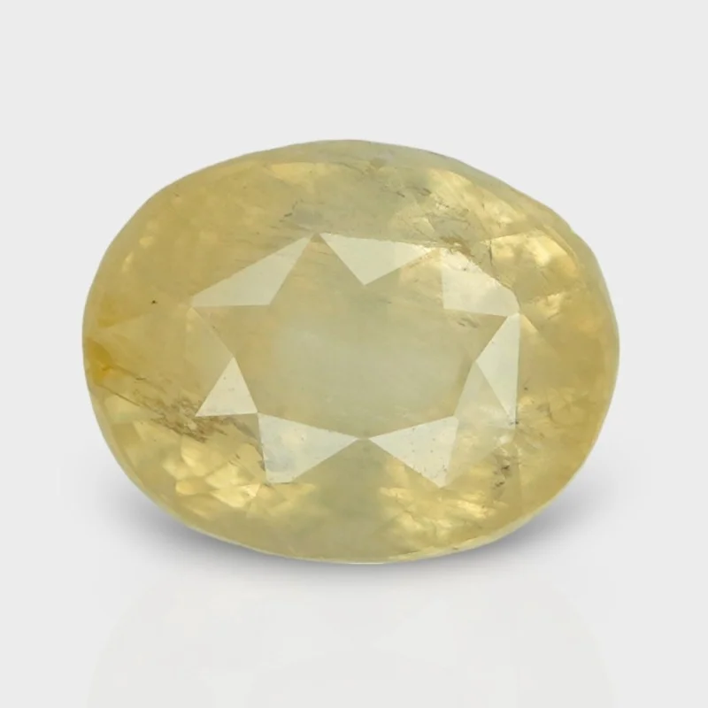 6.2 Cts. Natural Yellow Sapphire Faceted Oval Loose Gemstone