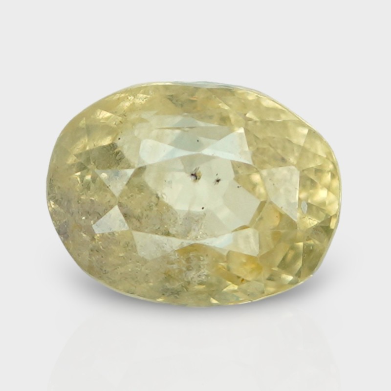 3.9 Cts. Natural Yellow Sapphire Faceted Oval Loose Gemstone