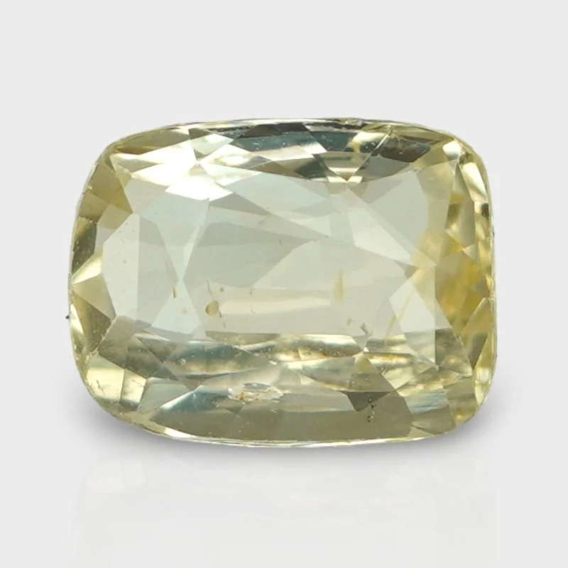 3.06 Cts. Natural Yellow Sapphire Faceted Cushion Loose Gemstone