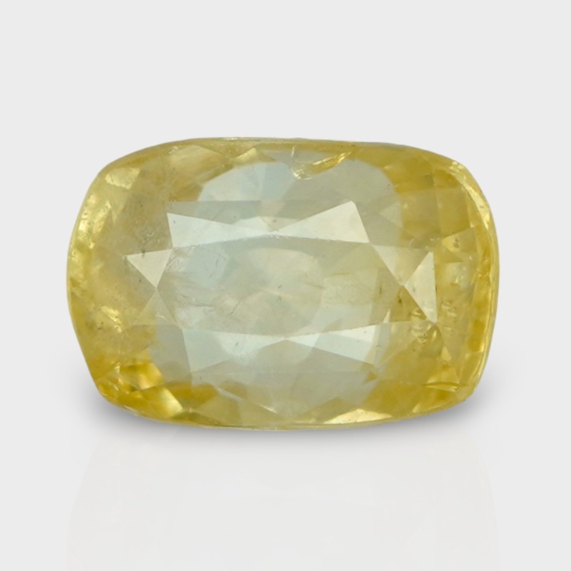 5.32 Cts. Natural Yellow Sapphire Faceted Cushion Loose Gemstone