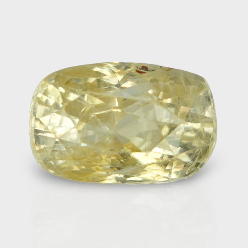 5.28 Cts. Natural Yellow Sapphire Faceted Cushion Loose Gemstone