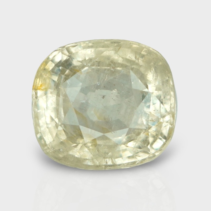 12.32 Cts. Natural Yellow Sapphire Faceted Cushion Loose Gemstone