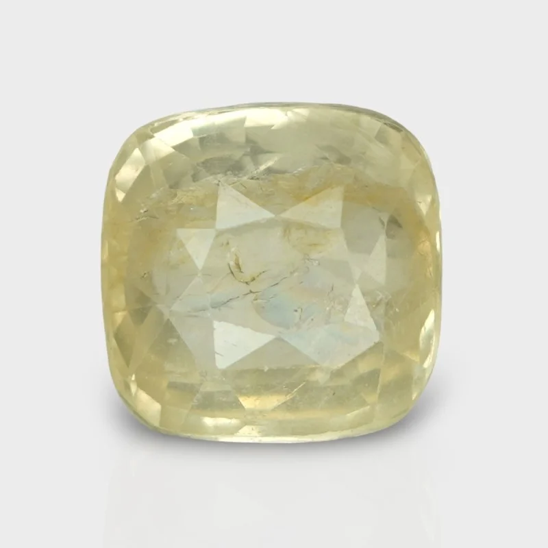 8.35 Cts. Natural Yellow Sapphire Faceted Square Cushion  Loose Gemstone