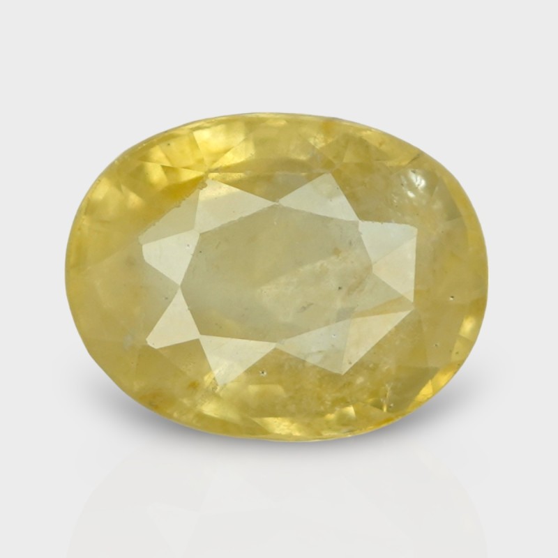 6.67 Cts. Natural Yellow Sapphire Faceted Oval Loose Gemstone